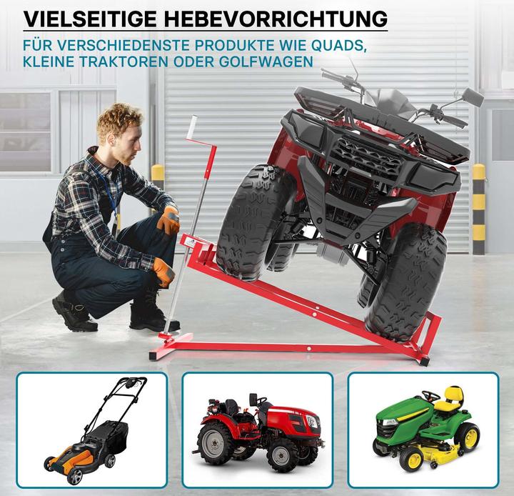 Produktbild Wiltec Hebevorrichtung Aufsitzmäher-, Rasentraktor-Heber 115x50x20cm 250kg verstellbar (Rasentraktor, Traktorzubehör)