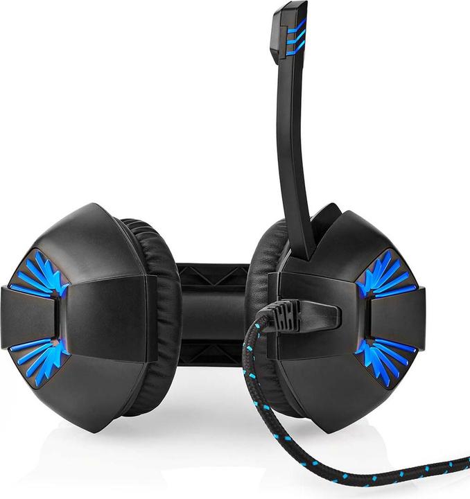 Actual product image Nedis Gaming Headset | Over Ear | Stereo | USB Type-A / 2x 3.5 mm | Foldable Microphone | 2.20 m | L (Cable)