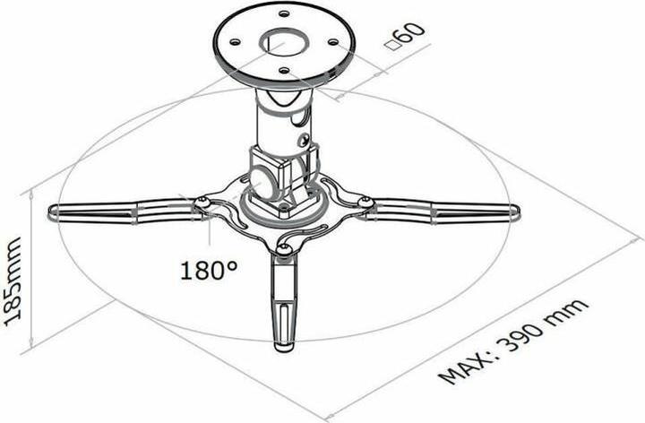 Image du produit Neomounts Support plafond Beamer C-50 (Plafond)