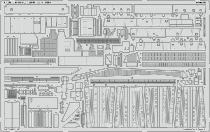 Actual product image Eduard USS Nimitz CVN-68 part 4 1/350 TRUMPETER