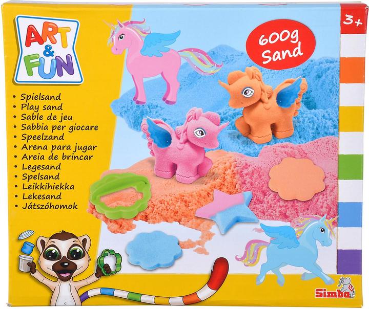 Image du produit Simba Art&Fun Set de sable de jeu Licorne 3x200g Sable Accessoires
