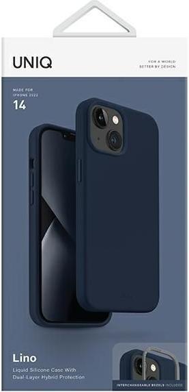 Image du produit Uniq étui Lino iPhone 14 6,1" niebieski/bleu marine (Apple iPhone 14)