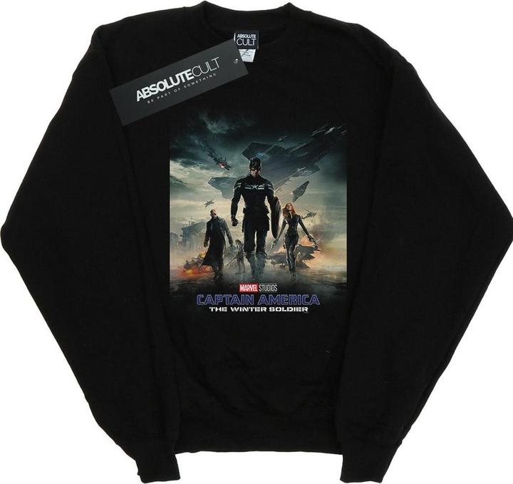 Actual product image Marvel Mens Captain America The Winter Soldier Poster Sweatshirt (S)