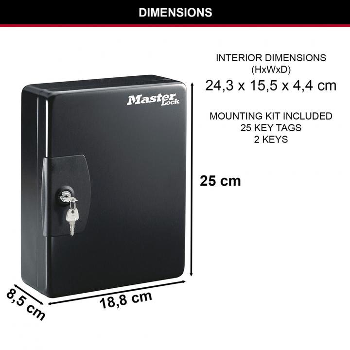 Produktbild Master Lock Tresor KB-25ML Schwarz