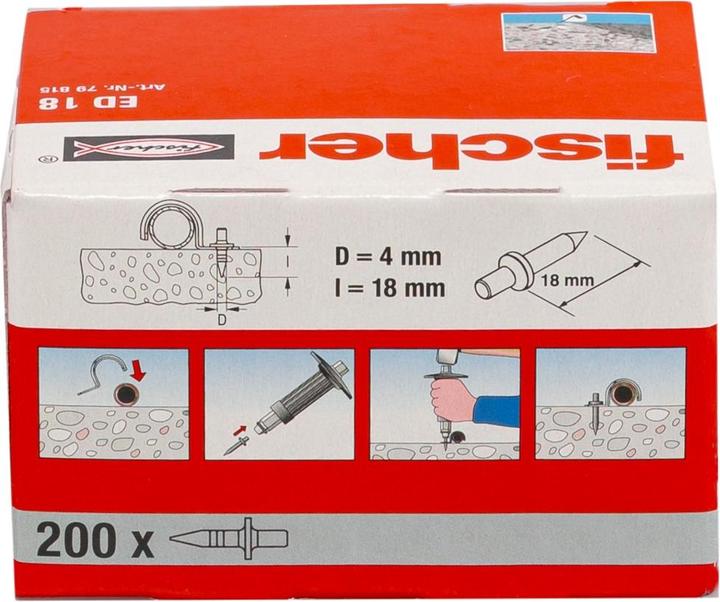 Actual product image Fischer Hammer-in nail ED 18 18 079815 mm (200 pcs.)