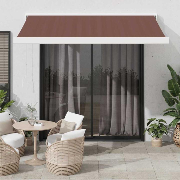 Produktbild VidaXL Markise Gelenkarmmarkise Sonnenmarkise Automatisch Braun 350x250cm (3.50 m)