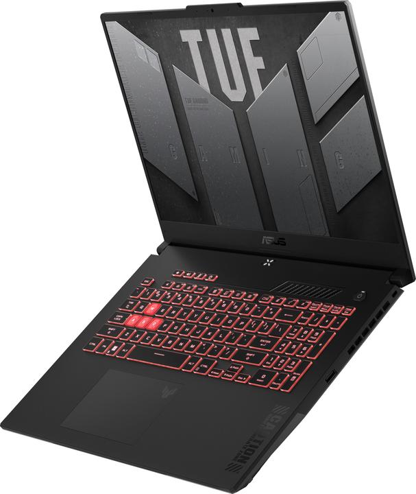 Actual product image ASUS TUF Gaming A17 FA707NVR-HX009 R7 16 N gy noOs (17.30", AMD Ryzen 7 7435HS, 16 GB, 512 GB, DE)