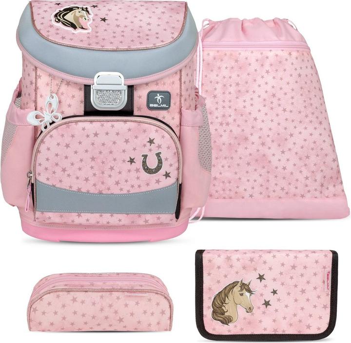 Belmil MINI FIT Schulrucksack-Set Star Horses (17 l)