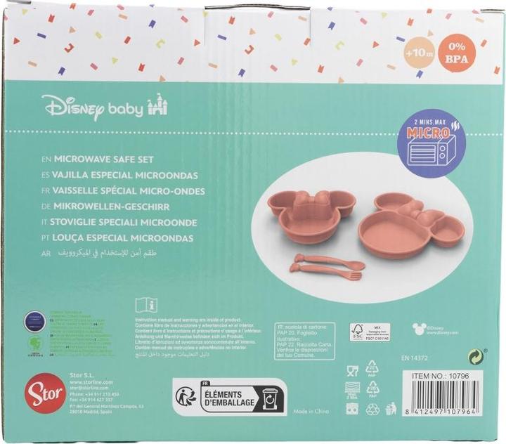 Image du produit Stor Disney Baby - Minnie Mouse - Set de vaisselle 4 pièces pour jeunes enfants en boîte cadeau