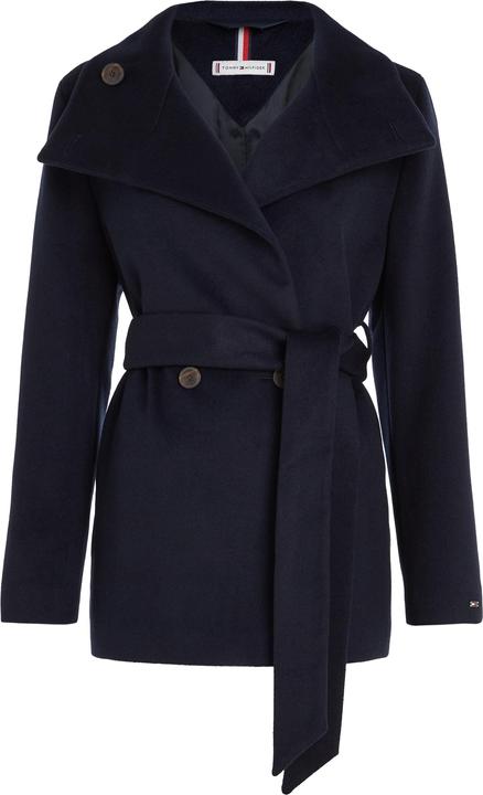Tommy Hilfiger Db-Trichtermantel aus Wollmischung mit Gürtel für Damen (38)