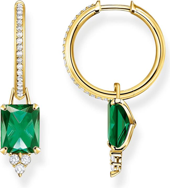 Image du produit Thomas Sabo Créoles pierre verte or (Argent 925)