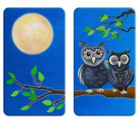 Image du produit Wenko Plaque de recouvrement en verre Universal mod. Hibou, lot de 2 pour tous les types de cuisinières