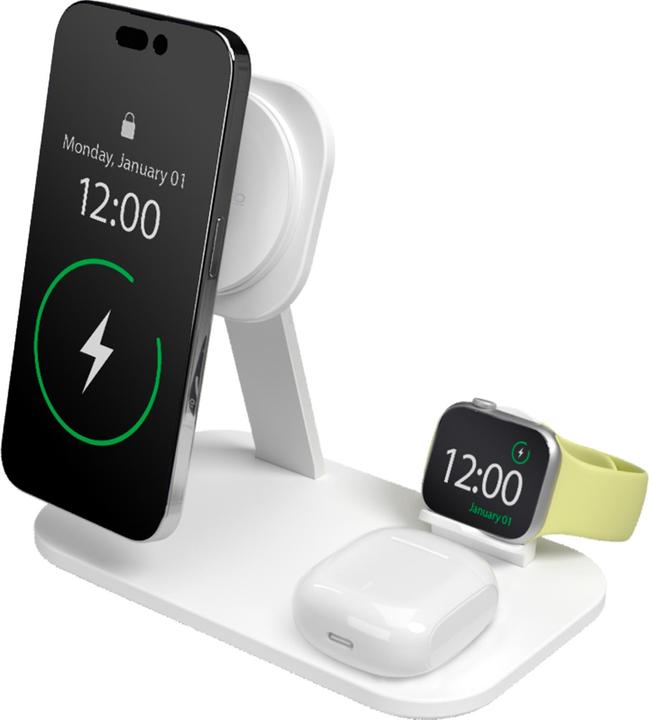 Actual product image SBS Puro Magnetic Wireless Induction Charging Station 3in1 Wireless Charging + M (20 W)