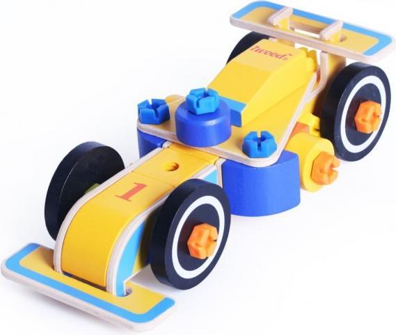 Actual product image Iwood Racing car wooden building blocks