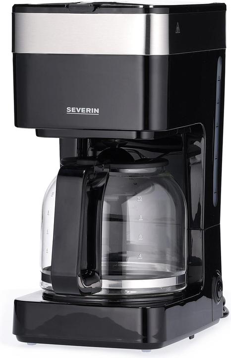 Produktbild Severin KA9263 Filterkaffeemaschine Glas Schwarz / Edelstahl-gebürstet