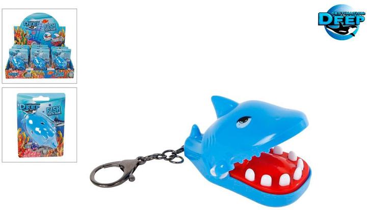 Actual product image Sombo Biting Shark Blue Display