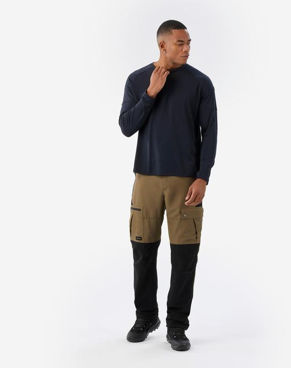 Image du produit Forclaz T-shirt manches longues en laine mérinos homme, Merino Resist bleu marine (S)