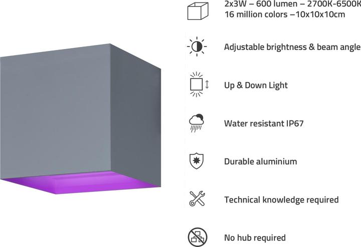 Actual product image Hombli Smart Outdoor Wall Light V2 (600 lm)