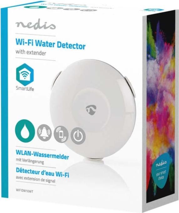 Actual product image Nedis WIFIDW10WT Water Detector Sensor & Alarm System Wired & Wireless