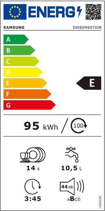 Energie-Label Samsung DW60M6070IB