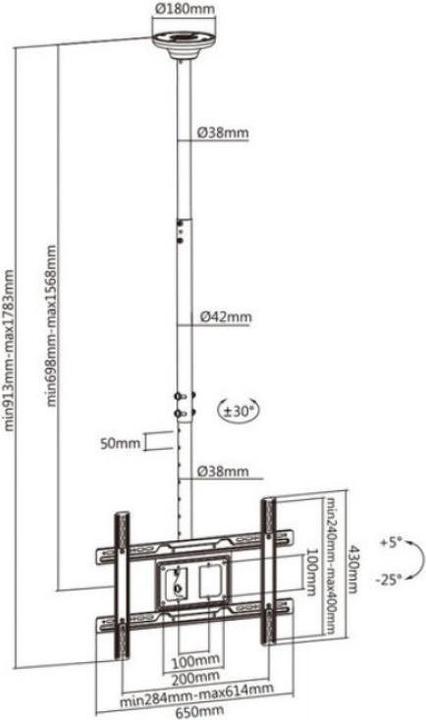 Produktbild Maclean MC-803 (Decke, 100", 50 kg)