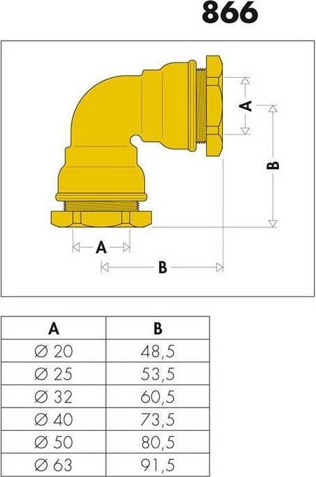 Produktbild Caleffi Winkelverschraubung 866 Messing 20 mm (Winkelverbindung)