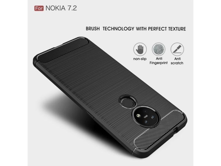Produktbild Screenguard Nokia 7.2 Hülle Carbon Brushed Soft TPU (Nokia 7.2)