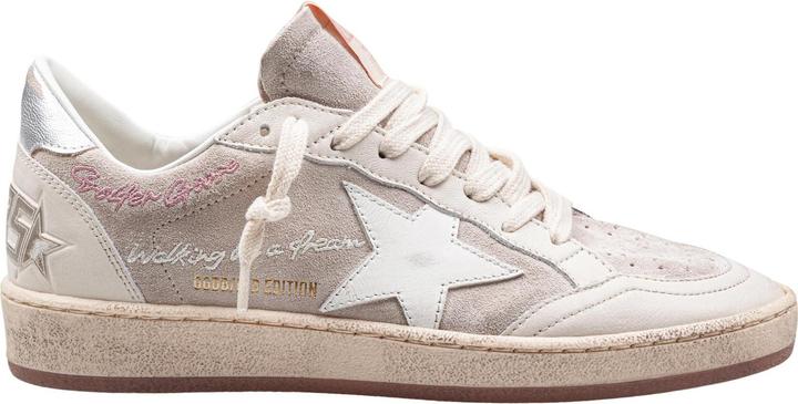 Golden Goose ballstar sneakers in suede and leather color beige/white (42)