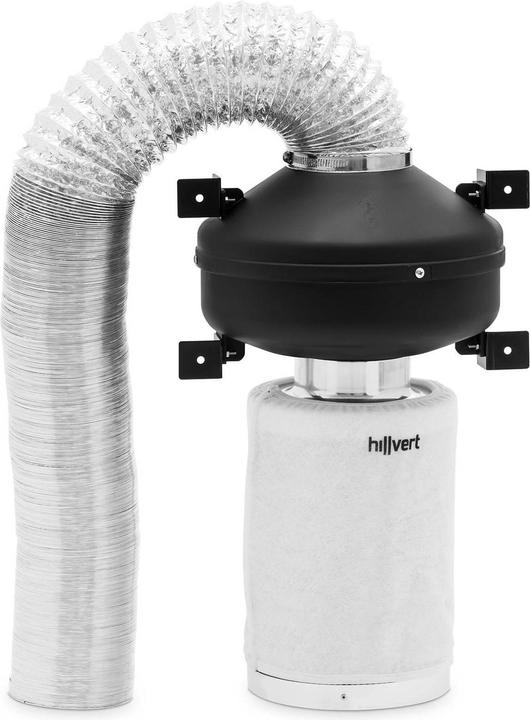 Produktbild Hillvert Abluftset Aktivkohlefilter 30 cm, Rohrventilator, Abluftschlauch 249,6 m³/h