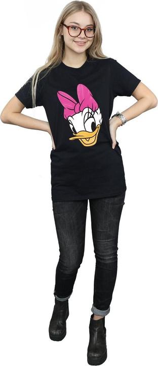 Actual product image Disney Womens/Ladies Daisy Duck Head Painted Cotton Boyfriend T-Shirt (S)