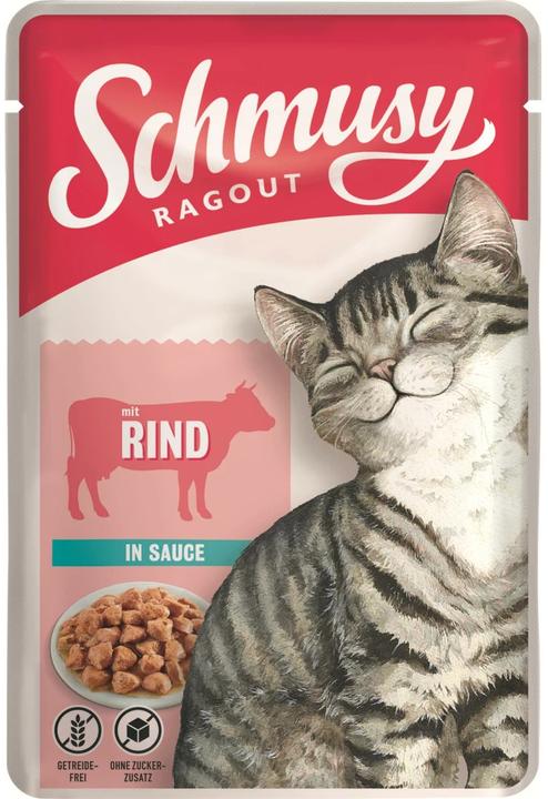 Produktbild Schmusy Nassfutter Ragout Rind Sauce, 22 x 100 g (Adult, 1 Stk., 2520 g)