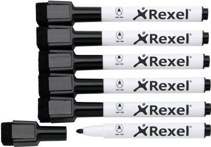 Immagine prodotto Rexel Whiteboard-Marker (Nero, 2 mm, 6 x)