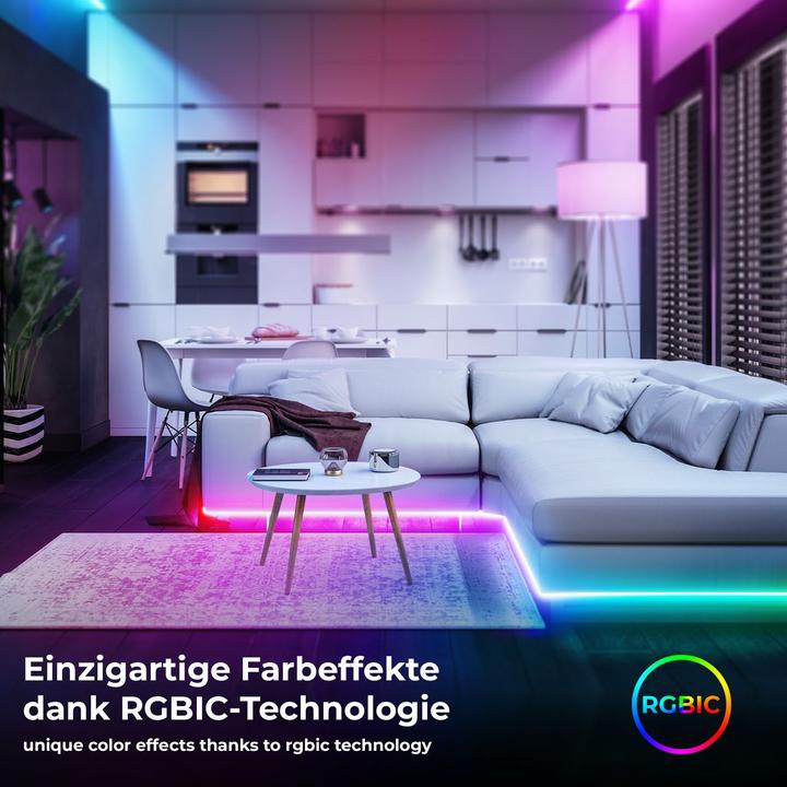 Immagine prodotto B.K.Licht Striscia LED RGB magica (RGB, 500 cm, Interno)