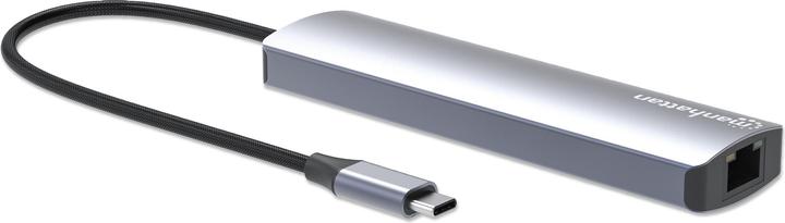 Produktbild Manhattan 6-in-1 4K USB-C Dockingstation 1xHDMI 3xUSB 5 Gb/s (USB-C, 6 Ports)
