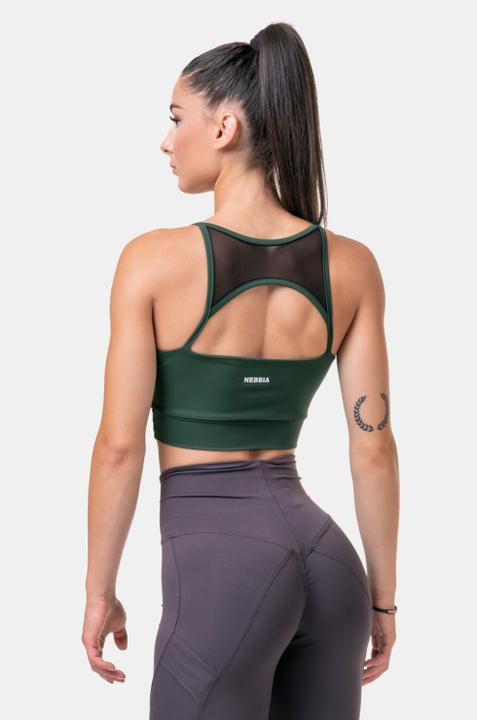 Image du produit Nebbia Classic Hero Cut-Out Sports Bra vert foncé (L)