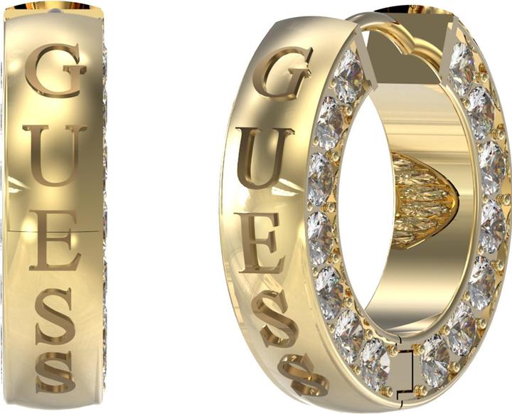 Guess Fashion gold plated circles with crystals Circle Lights JUBE03160JWYGT/U (One size)