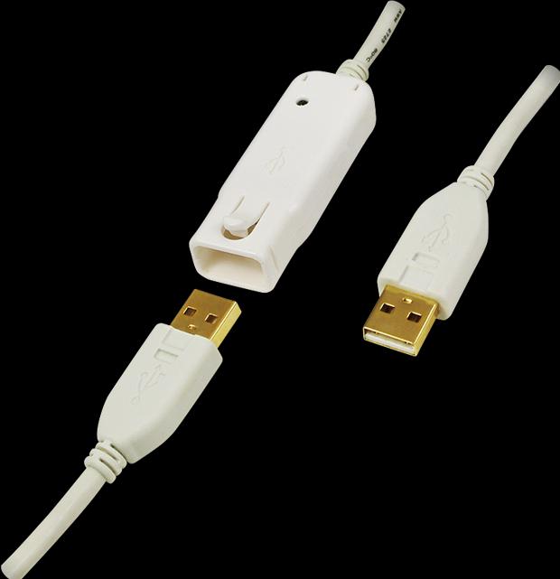 Actual product image LogiLink USB 2.0 extension cable (12 m, USB 2.0, 2.50 W)