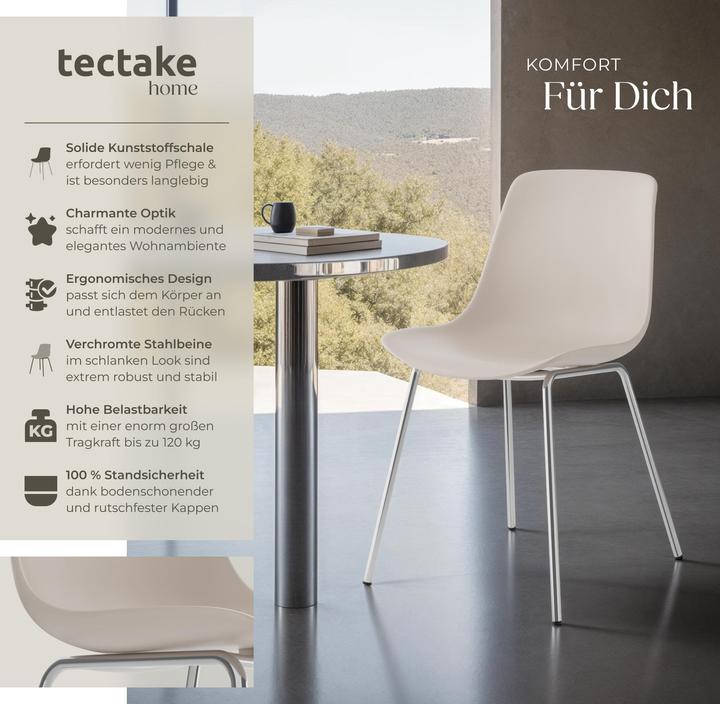 Produktbild tectake Kunststoffstühle Mave