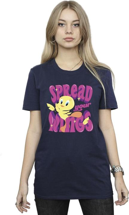 Actual product image Looney Tunes Womens/Ladies Tweeday Spread Your Wings Cotton Boyfriend T-Shirt (M)