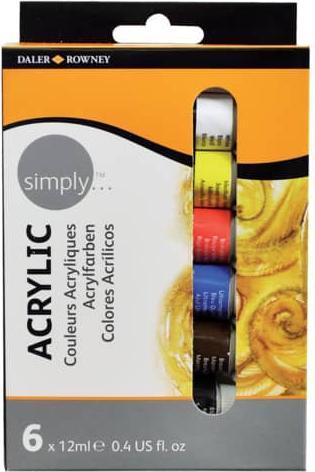 Produktbild Daler-Rowney Acrylfarbe Simply 12ml 6er-Set (12 ml)