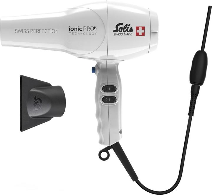 Actual product image Solis Swiss Perfection 360º ionic PRO weiss Profi-Haartrockner von mit 50% mehr Luftdruck (440)