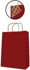 Actual product image Agipa Paper carrier bag - made of kraft paper, small, red (1 Piece)