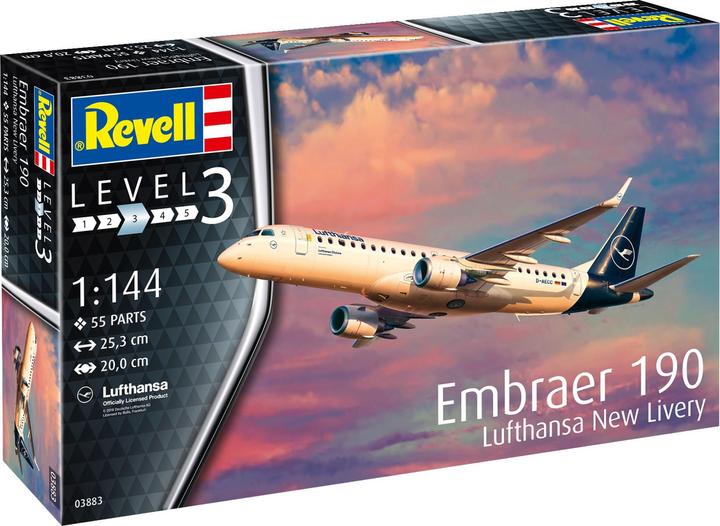 Actual product image Revell Embraer 190 Lufthansa New Livery