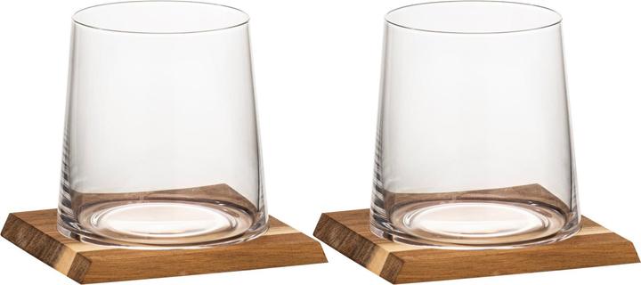 Produktbild Ladelle HARVEY Whiskeyglas & Untersetzer-Set 2-er Pack (1 x, Whiskygläser)
