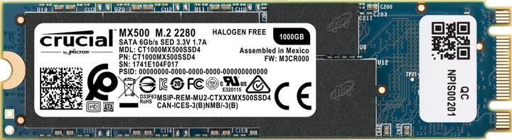 Actual product image Crucial Mx500 (1000 GB, M.2)
