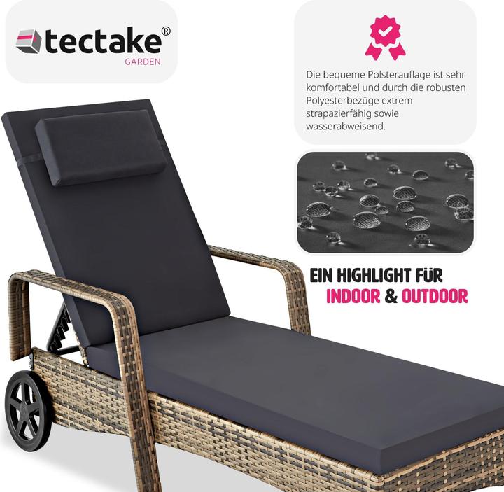 Produktbild tectake Sonnenliege (200 cm)