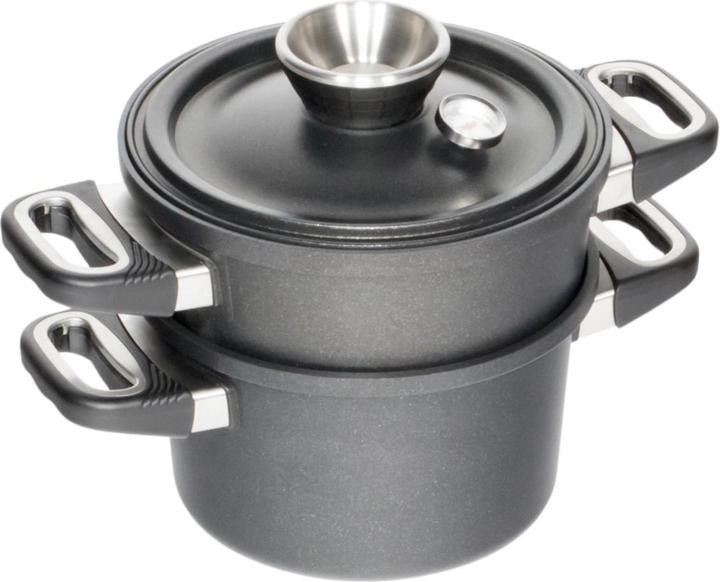 Immagine prodotto AMT Set pentola Waterl. Cucina Induk.ø20 cm/vapore/coperchio (20 cm, Set di pentole e padelle da cucina, Alluminio pressofuso)