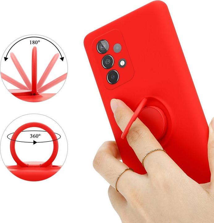 Produktbild Cadorabo TPU Liquid Ring Silicone Case Hülle (Samsung Galaxy A52, Samsung Galaxy A52 5G, Samsung Galaxy A52s 5G)