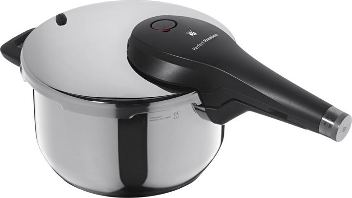Produktbild WMF Schnellkochtopf 3tlg 4,5+3,0l Dampfkochtopf Perfect Premium Induktion (22 cm, Dampfkochtopf, Edelstahl)