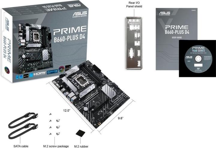 Immagine prodotto ASUS PRIME B660-PLUS D4 (LGA 1700, Intel B660, ATX)